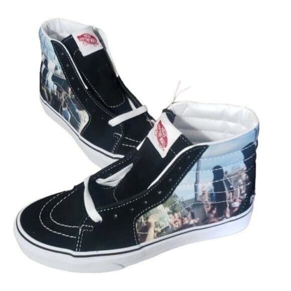 New Vans Sk8 Hi Moca Womens Sneakers Size 7 High Tops DEADSTOCK Artsy Streetwear - Picture 2 of 9